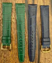 RAYMOND WEIL 100% GENUINE WATCH STRAP CROCODILE LEATHER BLUE GREEN 16 & 17 MM
