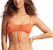 [Seafolly] Women's Standard Drawstring Tie Front Bralette Bikini Top Swimsuit