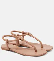 [Gianvito Rossi] Gianvito Rossi Juno leather thong sandals AU 7 beige