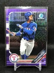 2019 Bowman LEODY TAVERAS Purple Mega Refractor /250 TEXAS RANGERS