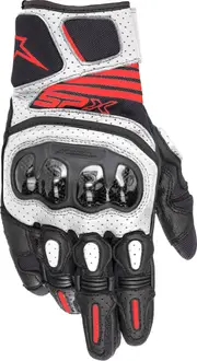 Alpinestars SP-X Air Carbon V2, gloves , color: Black/White/Neon-Red , size: 3XL