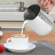 (550ml)Household Stainless Steel Coffee Frothing Pitcher Pull Flower Cup Milk