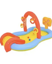 Lunvon Jilong Inflatable Swimming Pool for Kids, Sliding Play Pool