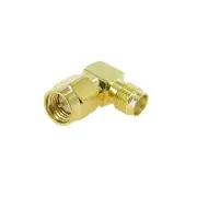 SMA Male to SMA Female Right Angle Coax Cable RF Adapter