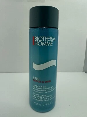 Biotherm Homme T-Pur Anti-Oil & Shine Lotion 200ml Mattifying New in Box