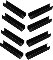 JUMPLAWN 8pcs Dog Fence Accessory for Pet Gate Door Groove Fittings Pet Gates Groove Tool Gates Accessory U Shaped Gate Gate Grooves U Shaped Pet Gates Groove Plastic Black