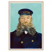 Galrie Vincent van Gogh Postman Art Print Iconic Post-Impressionist Masterpiece, Wood Frame, 70 x 100cm (28 x 40inch)