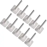 COOLHIYA 10pcs Heavy Duty Adhesive Abs Hooks Wall-Mounted Sticky Hooks for Bathroom Kitchen and Home Use Traceless and Durable for Hanging Towels Bags and More