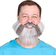 Men's Mustache and Beard for Costume and Halloween Party