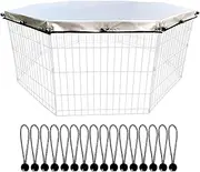 Dog Playpen Cover - Foldable Puppy Net, Kennel Roof Protector | Escape Resistant Top Mesh, Crate Tent Roof Cover, Outdoor Pet Shading, Pet Fence Travel Setup