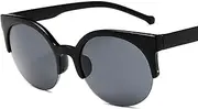 [HAOMAO] Retro Round Uv400 Mirror Cat Eye Polarized Sunglasses For Men And Women