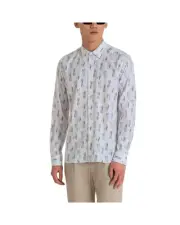 Antony Morato Viscose-Cotton Long Sleeve Shirt - Shirts - White -Size 54