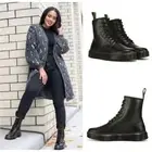 NEW! Dr. Martens Women Zavala Combat Boot in Black - Size 8