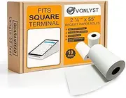 Vonlyst Receipt Paper Roll for Square Terminal Credit Card Machine (10 rolls)