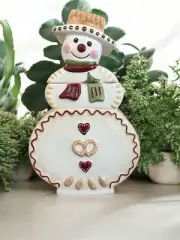 Vintage Villeroy & Boch Cookie Jar Snowman New In Box
