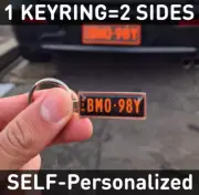 Custom Number Plate Keyring with Name Foto Car Logo Toyota Mazda BMW Keychain