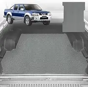 6D Diamond Ute Tub Mat for Nissan Navara Dual Cab (DX/D22 STR) 1997-2018 D22 - Custom Fit - Durable Poly Material - Scratch-Proof - Easy to Clean & Non-Slip - Waterproof - Grey