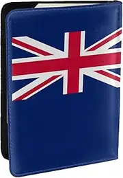 [GaxfjRu] New Zealand Flag Print Leather Passport Holder Covers Case, Waterproof Travel Wallet Passport Holder for Women Men, Black, One Size