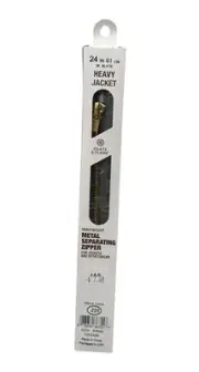 Coats and Clark Heavyweight Jacket Metal Separating Zipper 24” Slate NEW