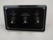ACE II 250-02922-F TOGGLE SWITCH PANEL BLACK 5 1/2" X 3 1/2" MARINE BOAT