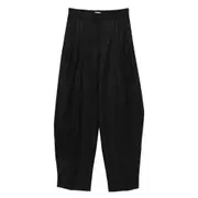 [The Andamane] The Andamane Pleated Pinstripe Trousers 42 IT BLACK