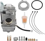 Gearwell Motorcycle Carburetor, 42mm Carburetor Kit, HSR42 Aluminum Alloy Carburetor Compatible with Evo Evolution Twin Cam