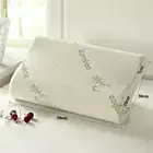 1/2PCS Luxury Soft Contour Bamboo Pillow Memory Foam Fabric Fibre Cover Bed Set
