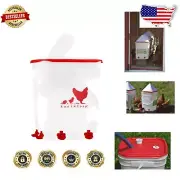 BPA-Free 5 Gallon Chicken Waterer Set with 4 Horizontal Nipples for Clean Water