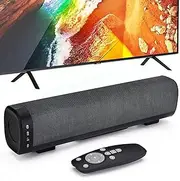 Mini Sound Bar for TV, 16 Inch Bluetooth Speakers, 50W Home Audio Speaker with Bass & Surround Sound with Subwoofer PC Desktop Soundbar and Speaker Bar with AUX/HDMI/Optical/USB-Wall Mountable-3EQs