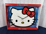 Hello Kitty Face Red 19x14" Analog Wall Clock Battery Operated NEW 2024 Sanrio
