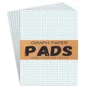Graph Paper Pad, Graphing Paper, Graph Paper Loose Leaf, Graph Paper Pads 8.5...