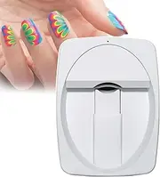 QLXYYFC Nail Art Printer with Nail Drying Lamp, Nail Painting Machine Adjustable Print Image/Text/Shape,Identify The Shape of The Nail(White)