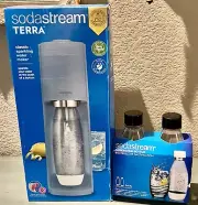 SodaStream Terra Classic Sparkling Water Maker with Bonus Bottles ~ NEW White