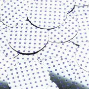 Round Sequin 1.5" Purple Polka Dot on Silver Metallic