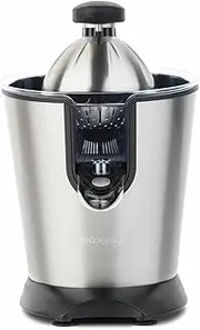 H.Koenig Electric Citrus Juicer AGR80 BPA-Free, Orange, Lemon, Grapefruit Juice, Fast, Automatic, Quiet, Powerful, 160 W, Drip Stop, Dishwasher Safe, Silver, 160 W