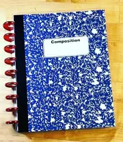 Composition Blue Book Front & Back Cover Set 4 use with Classic HAPPY Planner