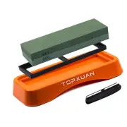 Knife Sharpening Stone 2 Sided 240/800 Grit Waterstone,Professional Kitchen W...