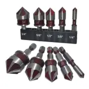 Professional Handle Countersink Drill Bit Set Woodworking Chamfering