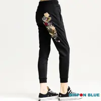 在飛比找momo購物網優惠-【BLUE WAY】女裝 金標相思鳥針織長褲 棉褲-日本藍