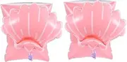 1 Pair Cartoon Shell Inflatable Arm Bands for Floatation Sleeves for Fun Easy to Inflate Durable for Pool Beach Play Pink Random Color