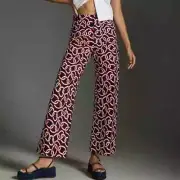 Anthropologie Womens 26 The Colette Cropped Wide-Leg Ponte Pants