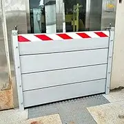 Removable Flood Barriers for Garage Door/Basement/Outside, Flood Rain Water Baffle with Sealing Rubber Strips, Heavy Duty Aluminum Reusable Flooding Wall(145x80cm)