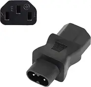YAODHAOD IEC320 C13 to C8 Power Cable Adapter C13 3 Pin Female to C8 2 Pin Male Converter Plug Adapter AC 10A 250V(IEC 320 C13 to C8)