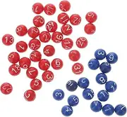 BCOATH Two- Engraved Balls 49pcs Bingo Game Balls Bingo Game Set for Adults Easy to Catch Attention for Raffle Party Games