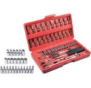 KATUR 1/4-Inch Metric Drive Socket Set Drive Socket Ratchet Wrench Combination