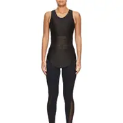 Prize Fighter - Womens Laser Cut Compression Singlet (Black)