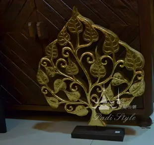 泰國工藝品 金菩提 菩提樹擺件 東南亞家居飾品 泰國特色擺件