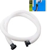 10ft Pool Hose For Above Ground Pools, 1.5 Inch Diameter Swimming Pool Replacement Hose for Filter Pump, Saltwater System, Sand Filters Accessories(white)