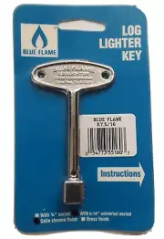 NEW Blue Flame Log Lighter Key Universal 5/16" Universal socket 1/4" Socket