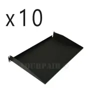 10 Pack - 1 Space Cantilever Server Monitor Rack Mount Shelf - 19" 1U 10" Deep